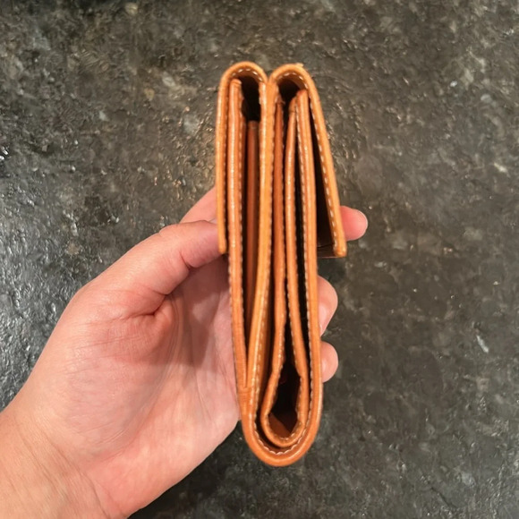 Celine Tri-fold Wallet Vintage 99 Macadam Pattern Leather/PVC Brown - Picture 8 of 13